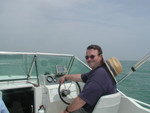 Finally at the helm on Lake Erie - June 13, 2004 