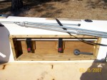 Homemade rod rack built by previous owner,