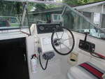 Helm-New radio moved from inside of cuddy and Magellan GPS Placed on dash