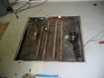 removal of gas tank floor cover