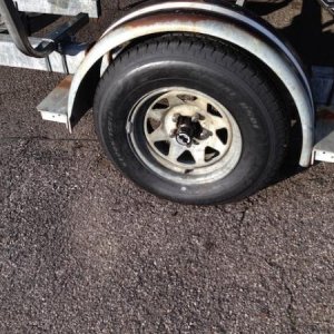 Totally rebuilt this trailer.  And it turns out I need a bigger one.  This trailer has new springs, bearings, load range E tires, and all new wiring a