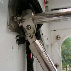 I used standard Bimini top hardware to make most of the connections!