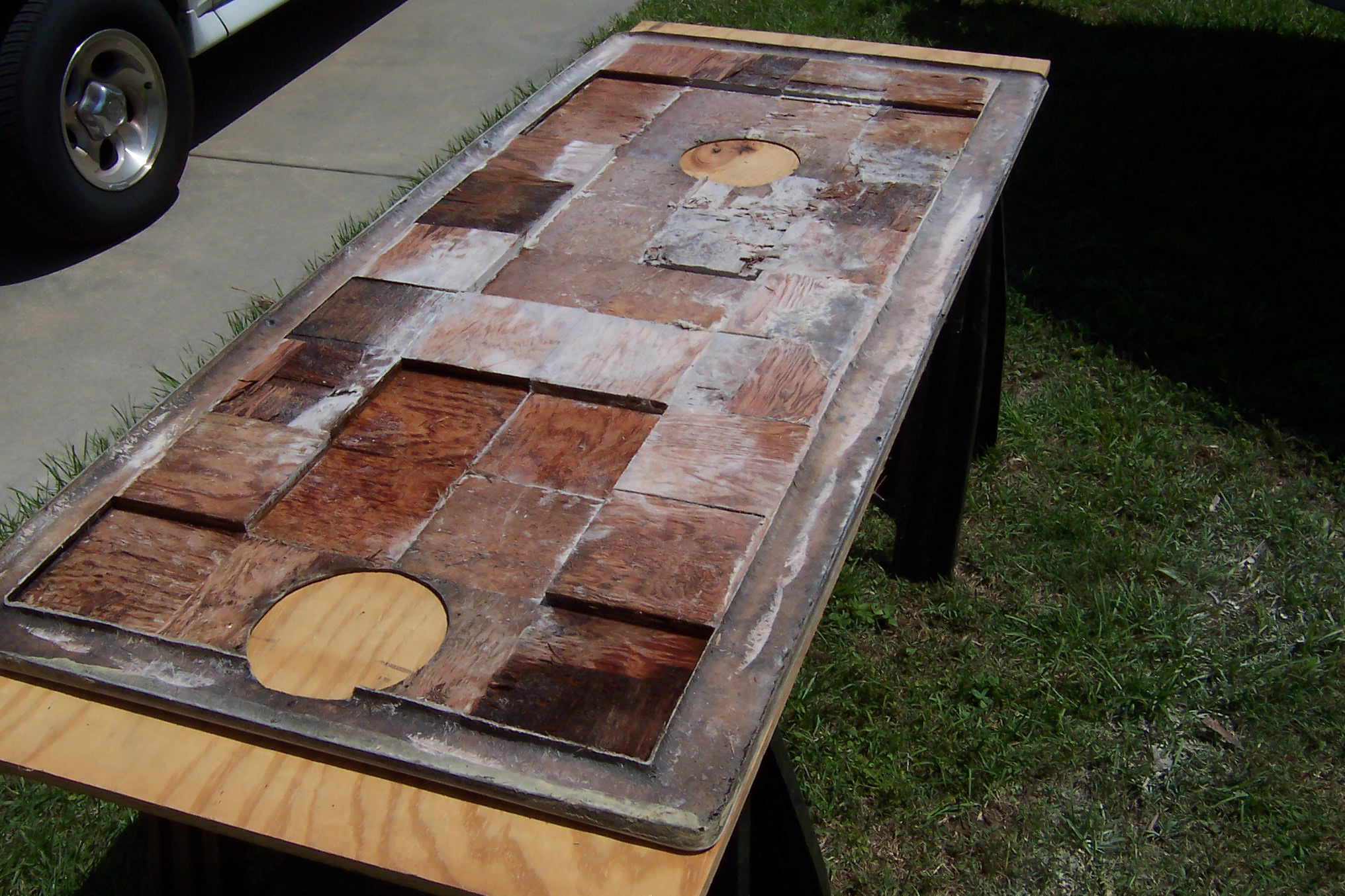 After knocking the edge off the glass