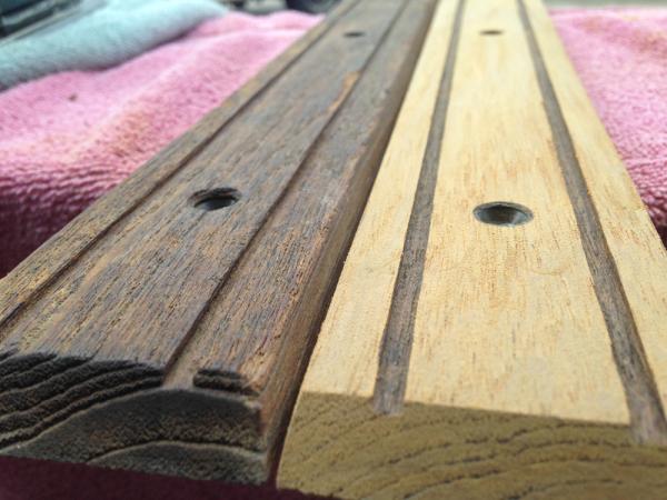 First two boards, first sanding.