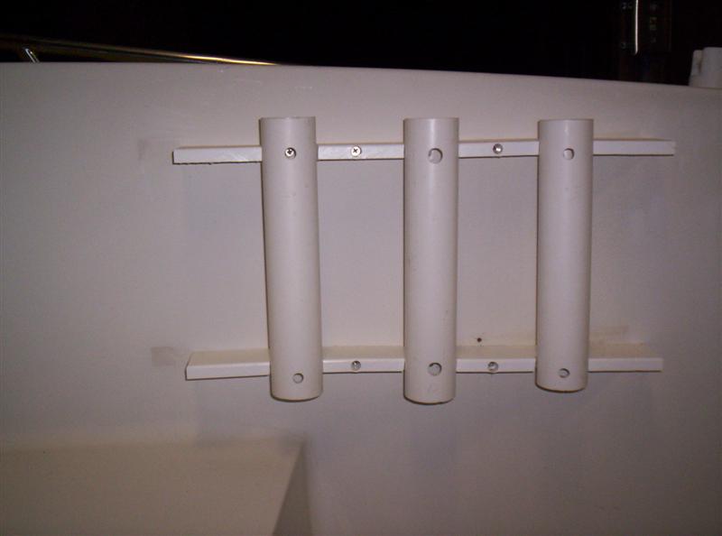 Homemade starboard rod holders