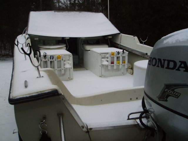 Horizontal rod-holders for SLOW trollin' live herring for stripers...