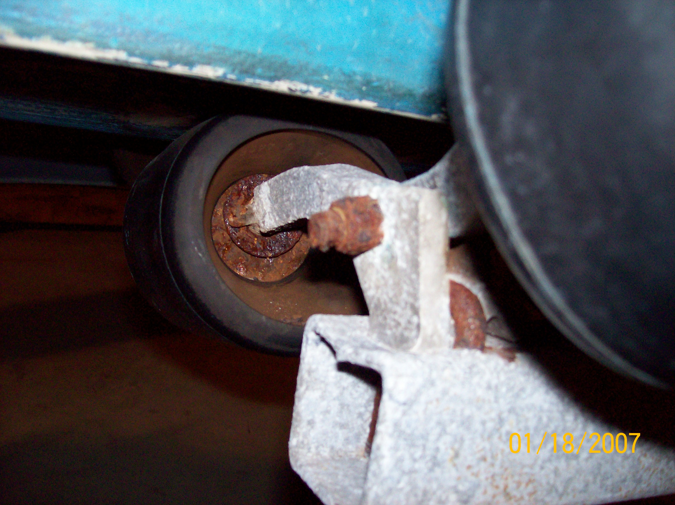 Inside of roller on shaft