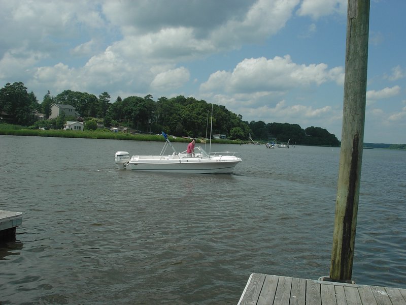 Just launched into the Manasquan River. On my way to Clark's Landing.