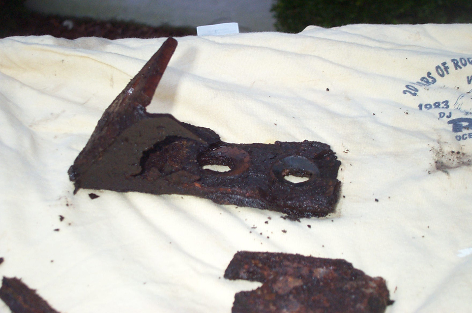 removed and rusted out