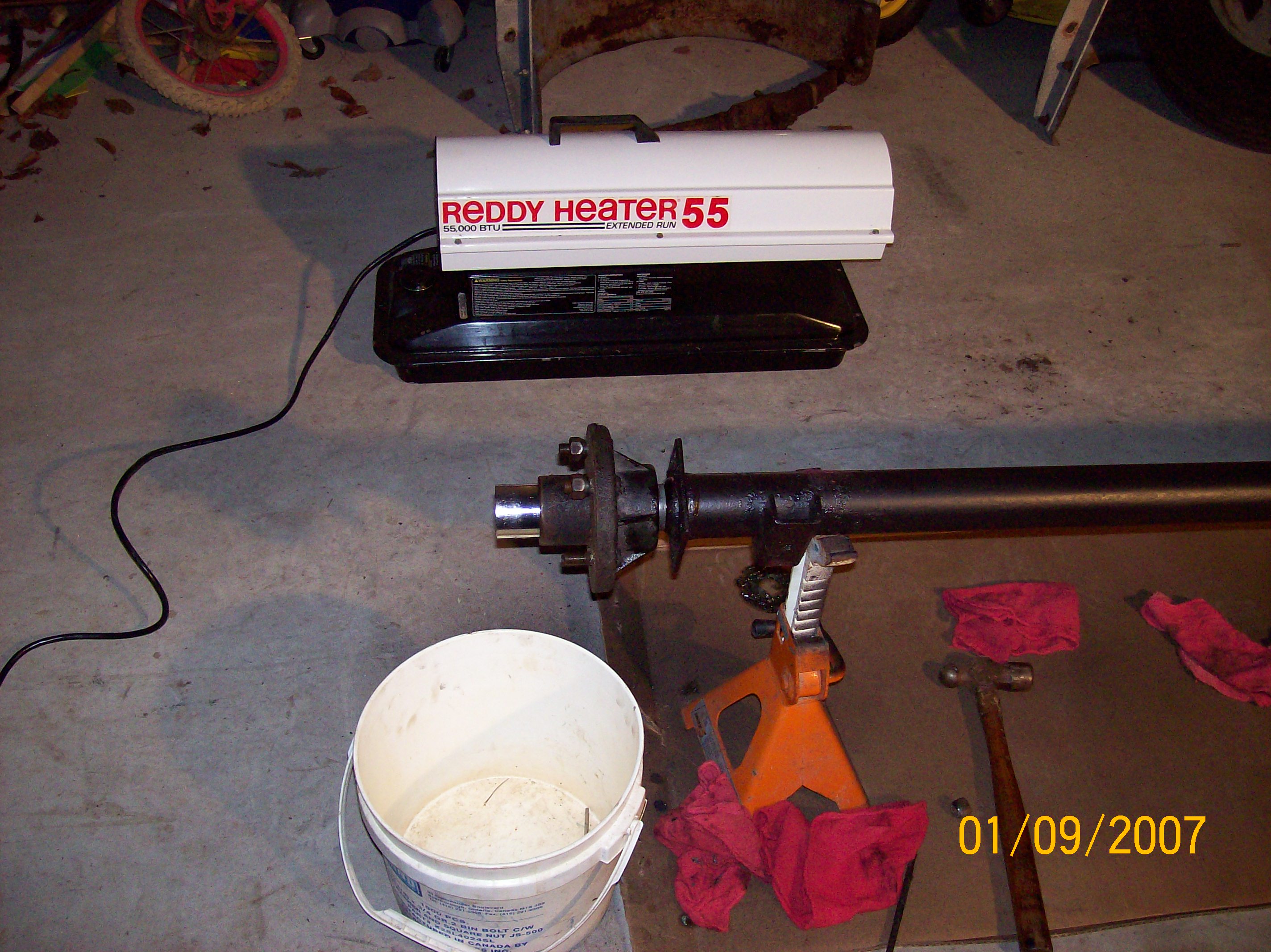 Repacked bearings and installed hub.
